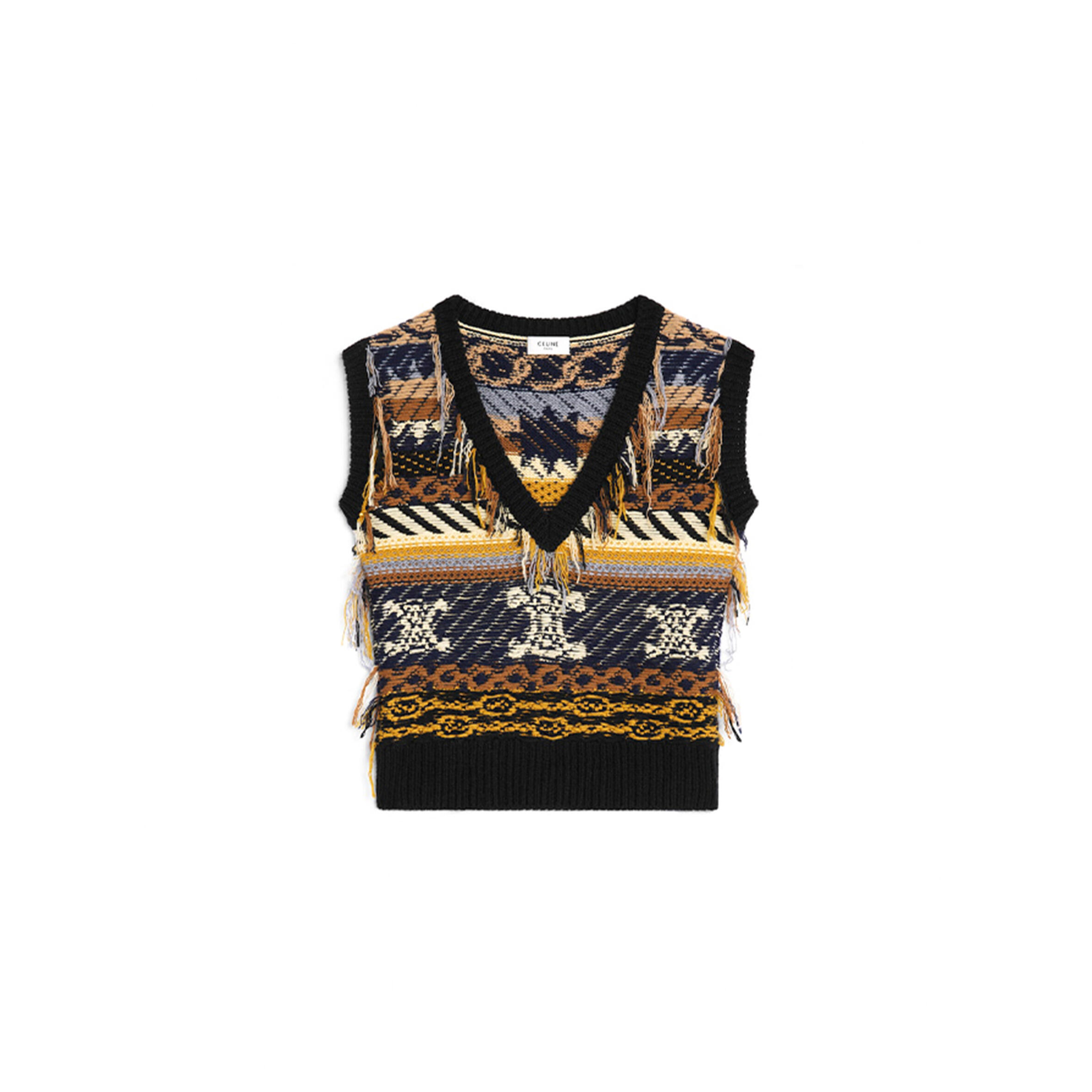 Ce1i*e top in jacquard cashmere ry0lu0v65.19bd